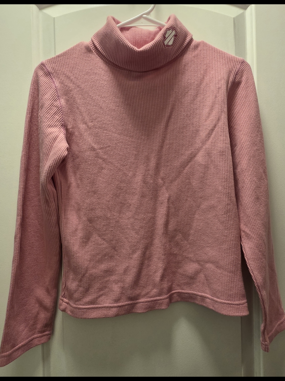 Harley-Davidson Pink Waffle Knit Turtleneck Sweater - Women